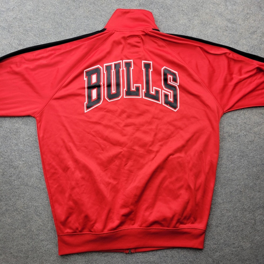 Chicago Bulls Jacket Mens XL Red NBA Basketball Full Zip Ultra Game Track‎